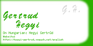 gertrud hegyi business card